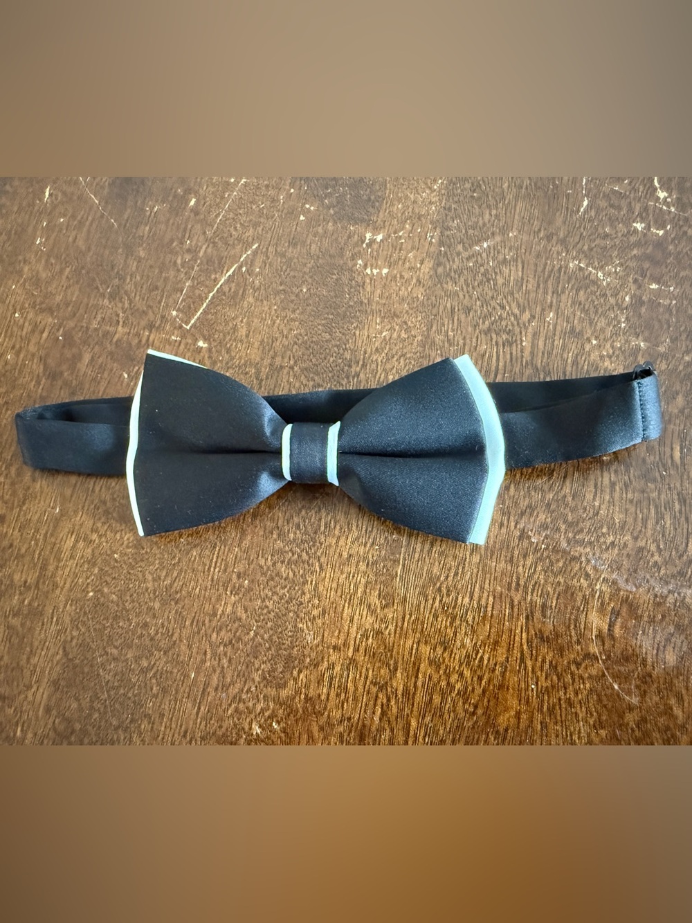 2pc set Boys Chaps Black Bow Tie & Black/White Bow tie 6-10 yo